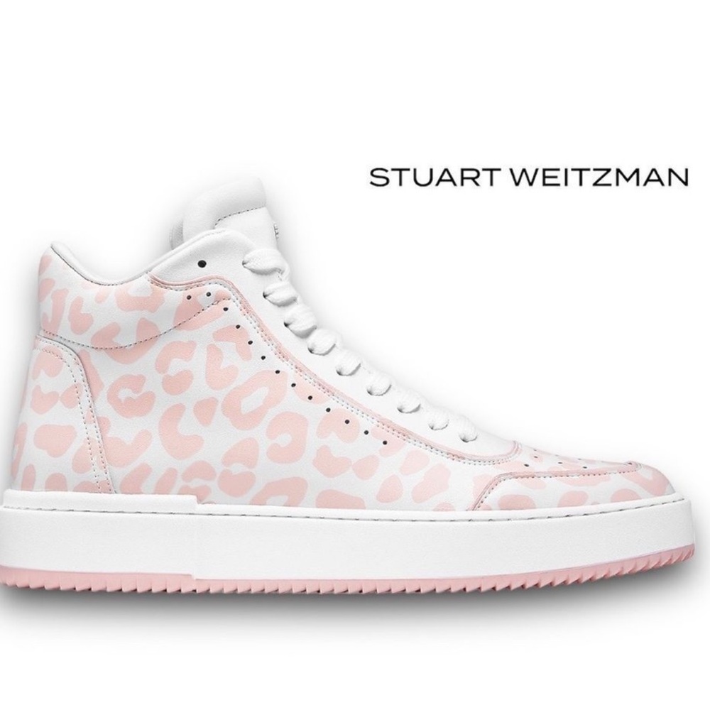 Stuart Weitzman kids platform sneakers white/pink Size US 4.5 New without box - Picture 2 of 2